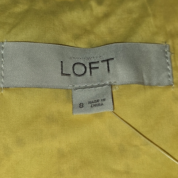NWT Ann Taylor Loft Bright Yellow Shift Dress Women's Size 8 - Picture 6 of 9